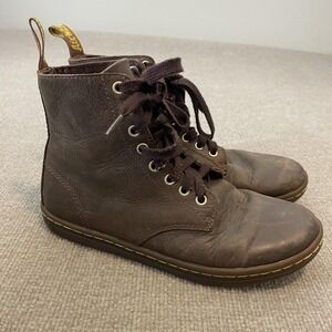 Dr. Martens Tobias Boots Mens 8 Womens 9 Brown Leather Ankle Combat Lace Up Y2K